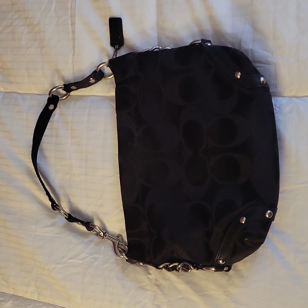 Coach black signature bag
